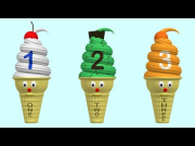 Ice Cream Cones Teach Numbers 1 to 10 - Counting for Children