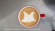 Barista turns coffee froth into fun