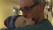 Watch This Sweet Veterinarian Comfort A Scared Puppy After Her Surgery