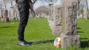 Beautiful Tribute: Man Places A Bag Of Apples At His Boss’s Friend’s Grave